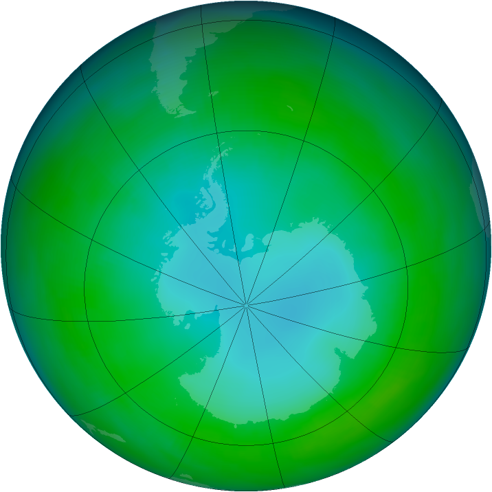 Antarctic ozone map for May 1979
